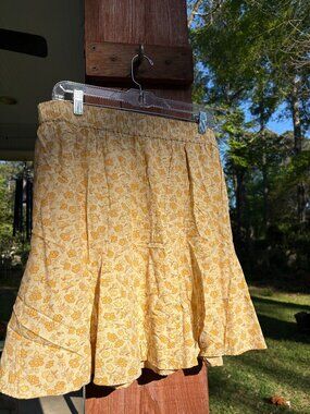 MADEWELL Yellow Floral Skirt